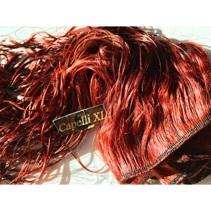 Capelli veri remy cuciti Colore rosso e rame capelli Brasiliani