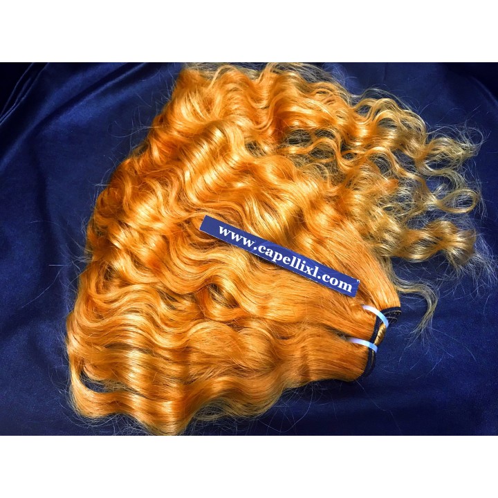 Capelli veri remy cuciti Colore rosso e rame capelli Brasiliani