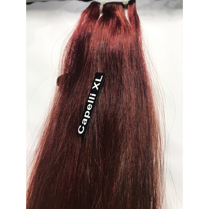 Capelli veri remy cuciti Colore rosso e rame capelli Brasiliani