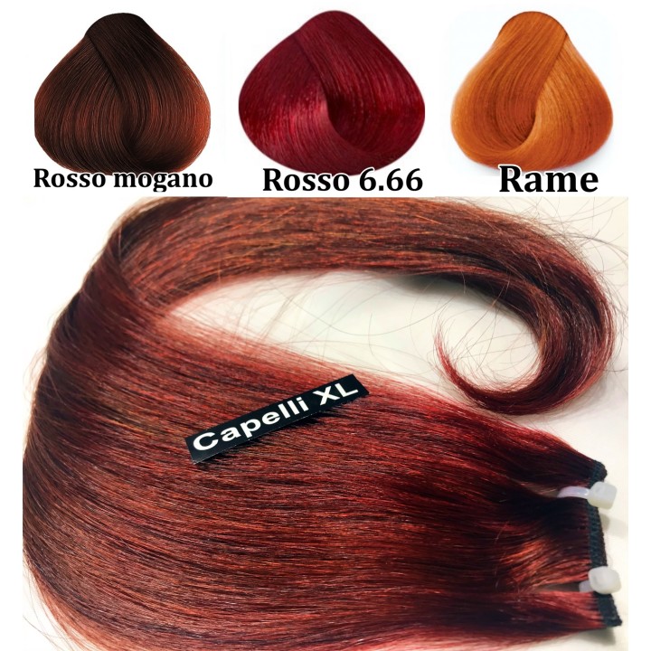 Capelli veri remy cuciti Colore rosso e rame capelli Brasiliani