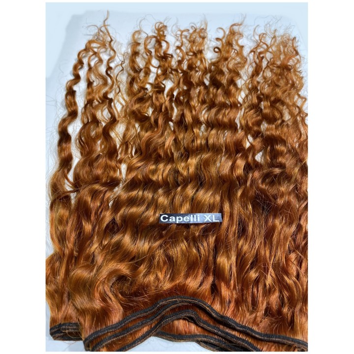 Capelli veri remy Ricci Colore Rame capelli Brasiliani