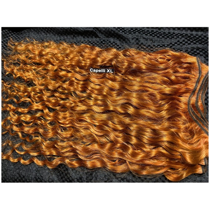Capelli veri remy Ricci Colore Rame capelli Brasiliani