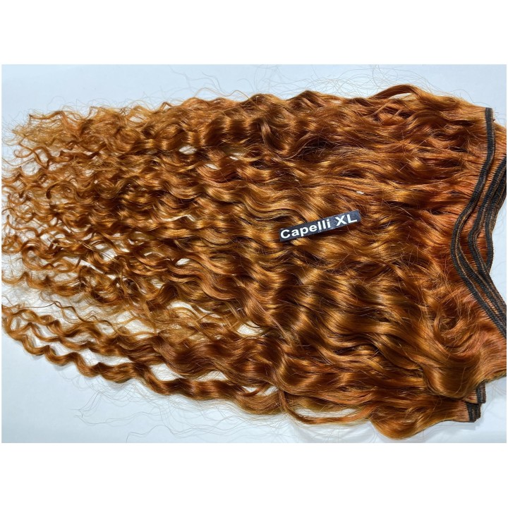 Capelli veri remy Ricci Colore Rame capelli Brasiliani