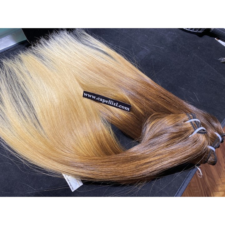 Capelli veri remy cuciti balayage sfumati capelli di origine Indiani