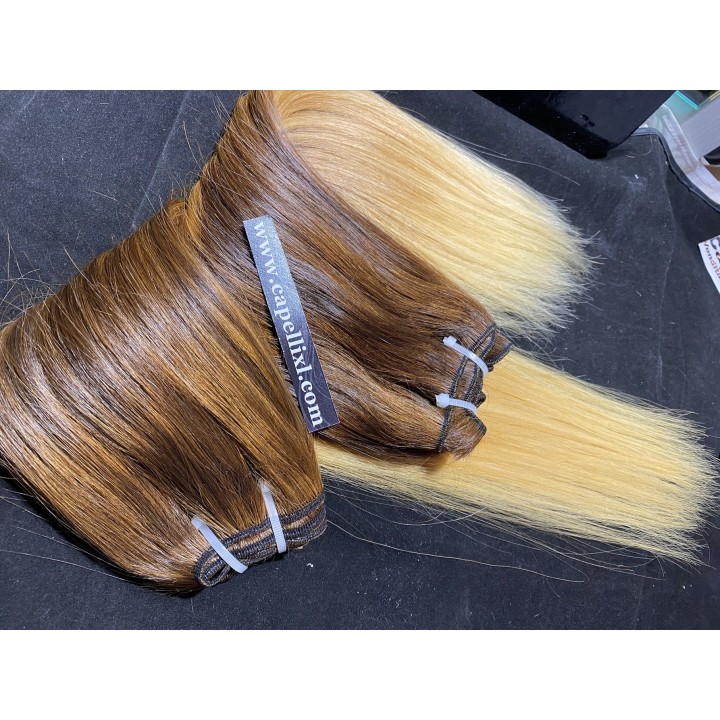 Capelli veri remy cuciti balayage sfumati capelli di origine Indiani