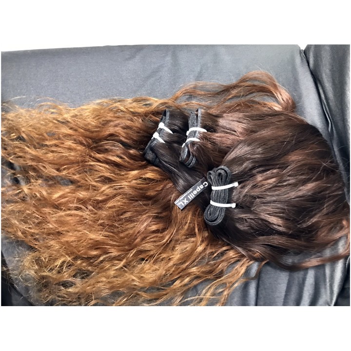 Matassa di Capelli veri remy  balayage sfumati capelli Brasiliani