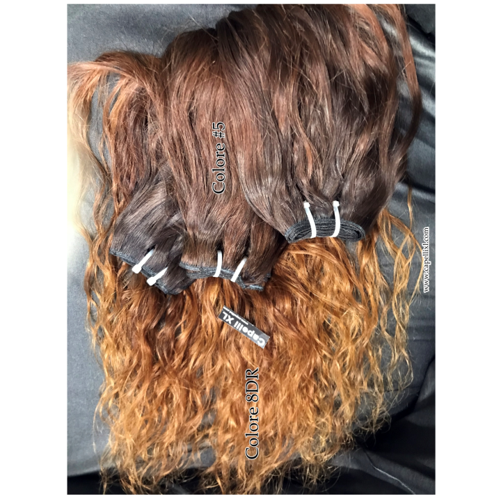 Matassa di Capelli veri remy  balayage sfumati capelli Brasiliani
