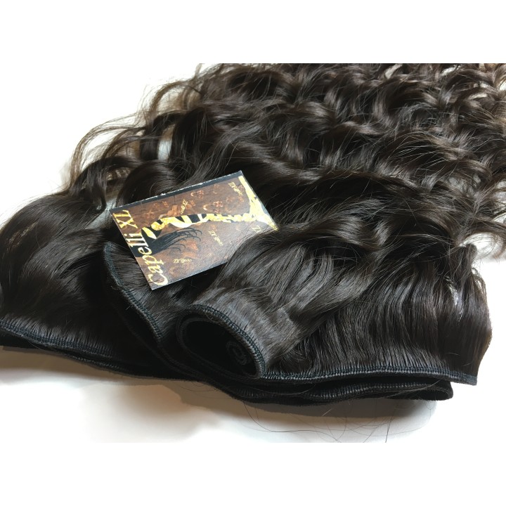 Capelli veri per allungamento cuciti, Tessitura Capelli Mossi