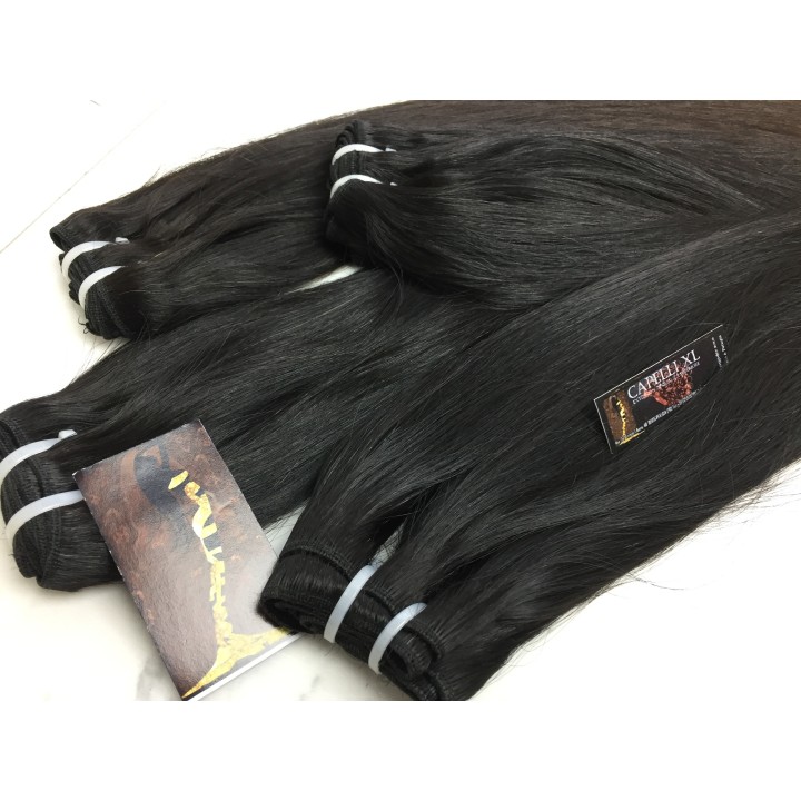 Capelli veri per allungamento cuciti, Tessitura Capelli Lisci indiani