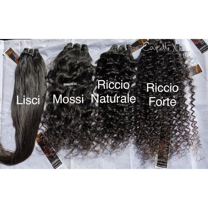 Capelli veri per allungamento cuciti, Tessitura xl Capelli ricci