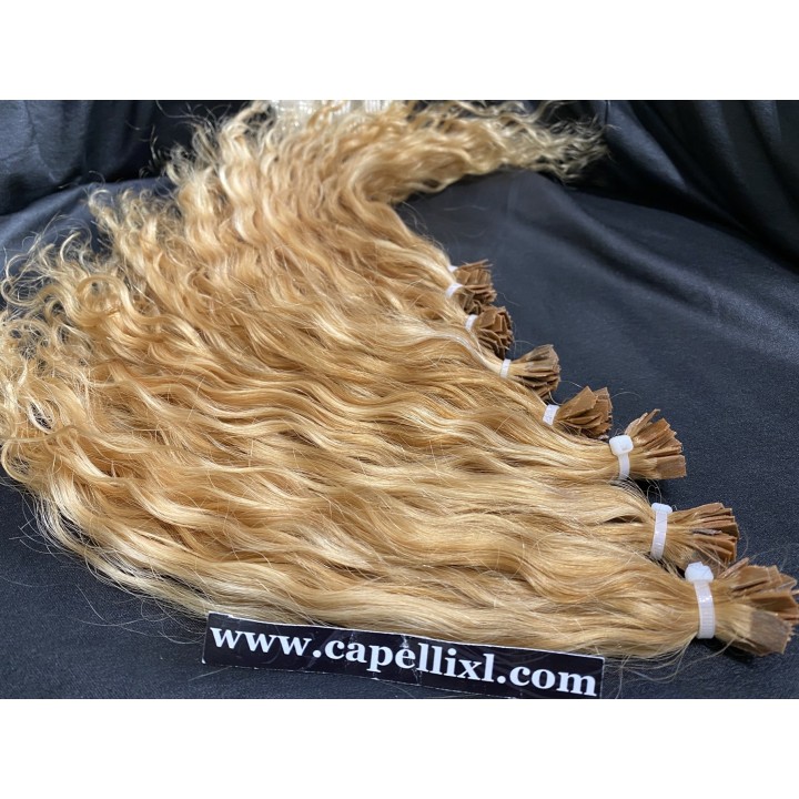 Ciocche XL capelli veri remy, Colore Biondo dorato da 1grammo