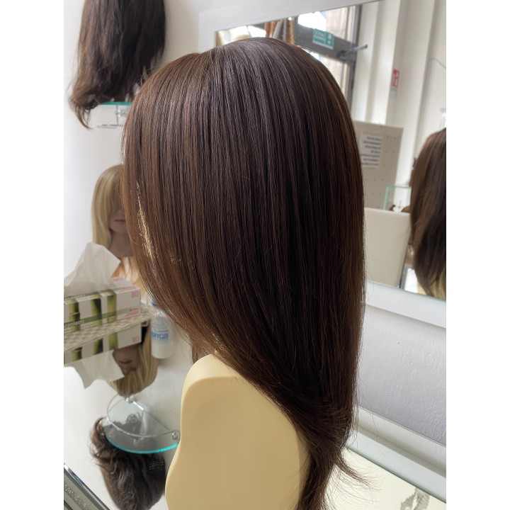 Parrucca su misura di capelli veri remy Mono filamento totale full lace