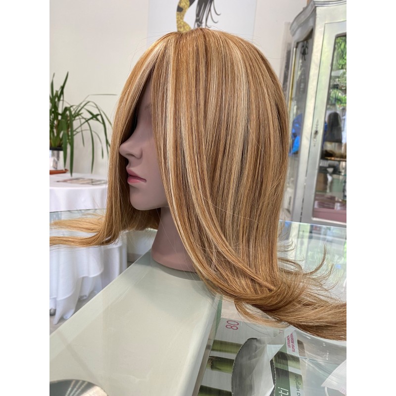 Mezza Parrucca Con Clip-in A Riccioli Neri – Extension Voluminose Capelli Sintetici, Lunga 40 Cm, H9312-1