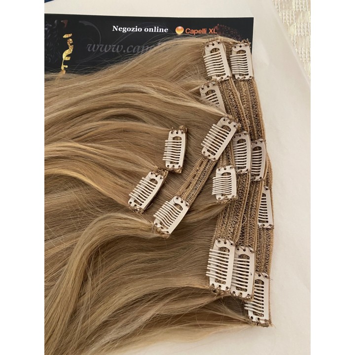 Extension con clip, Capelli veri Remy Europei Colore personalizzato