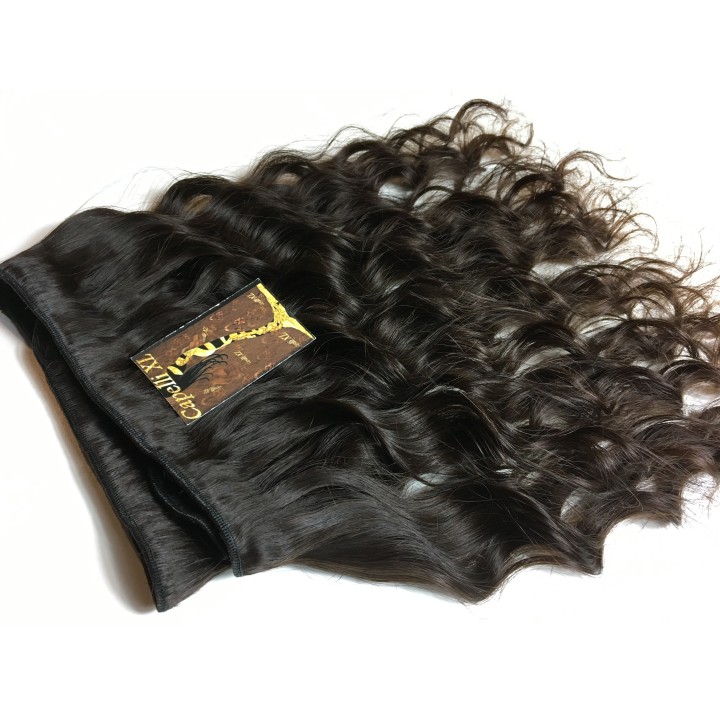 Capelli veri per allungamento cuciti, Tessitura Capelli Mossi