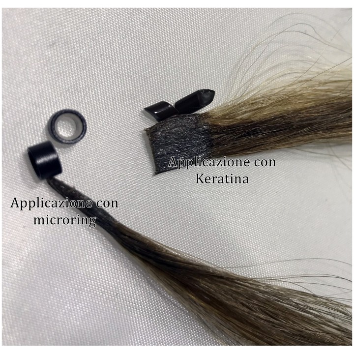 Extension Mossi 1g Capelli XL | Cheratina o Microring | 50 Ciocche Meta