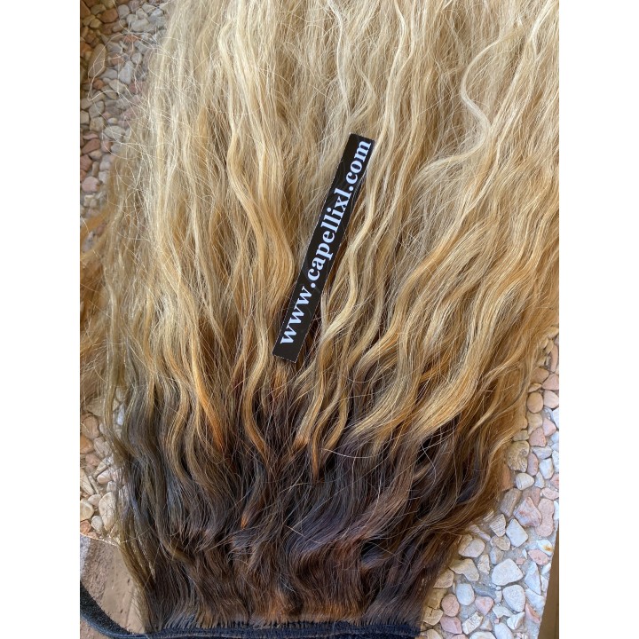 Coda di cavallo, Ponytail capelli veri remy sfumato Capelli ricci