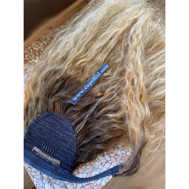 Coda di cavallo, Ponytail capelli veri remy sfumato Capelli ricci