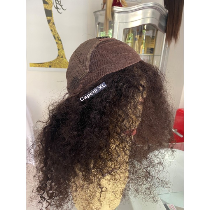 Parrucca di capelli veri remy riccio forte riccio crespo
