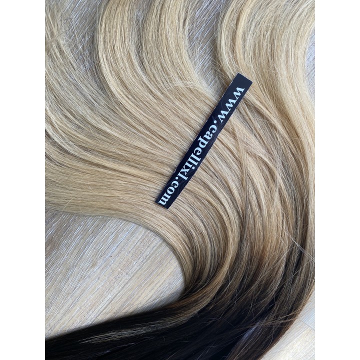 Ciocche XL Balayage biondo chiarissimo base castano scuro - Capelli XL