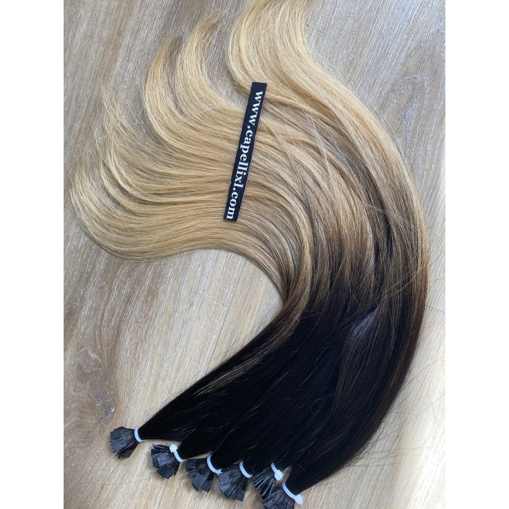 Ciocche XL Balayage biondo chiarissimo base castano scuro - Capelli XL