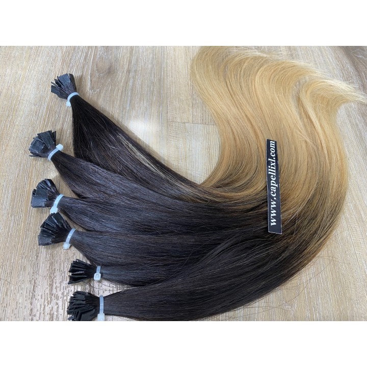 Ciocche XL Balayage biondo chiarissimo base castano scuro - Capelli XL