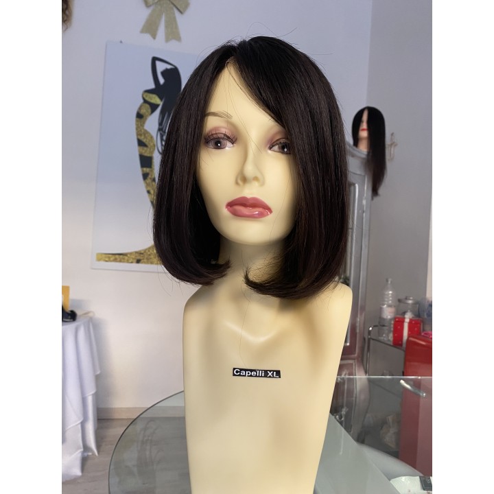 Parrucca di capelli veri Remy vergini Front lace integrazione frontale