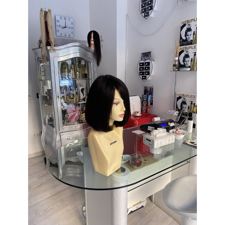 Parrucca di capelli veri Remy vergini Front lace integrazione frontale