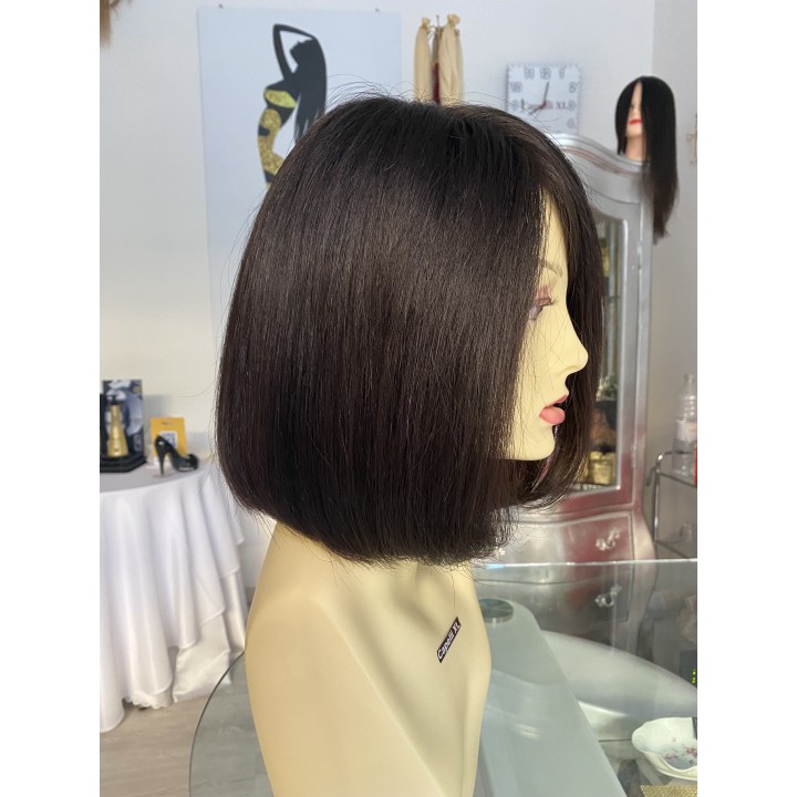 Parrucca di capelli veri Remy vergini Front lace integrazione frontale