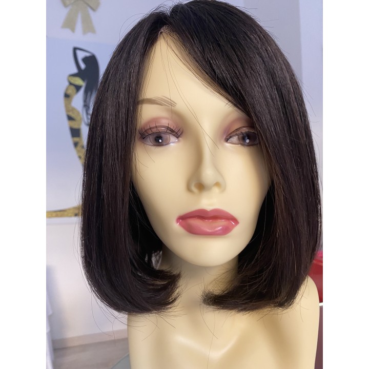 Parrucca di capelli veri Remy vergini Front lace integrazione frontale