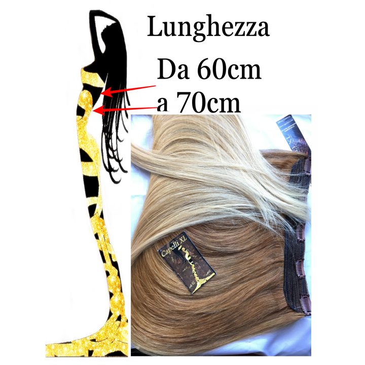 Extension con clip, Capelli veri Remy Europei Colore Balayage