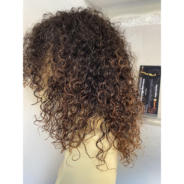 Parrucca di capelli veri Remy vergini Front lace Capelli ricci