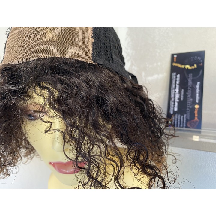 Parrucca di capelli veri Remy vergini Front lace Capelli ricci