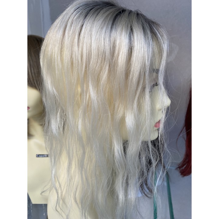 Toupet, Chiusura frangetta Capelli veri remy Top closure Colore biondo