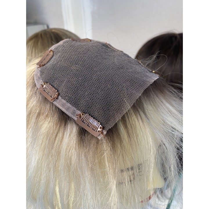 Toupet, Chiusura frangetta Capelli veri remy Top closure Colore biondo