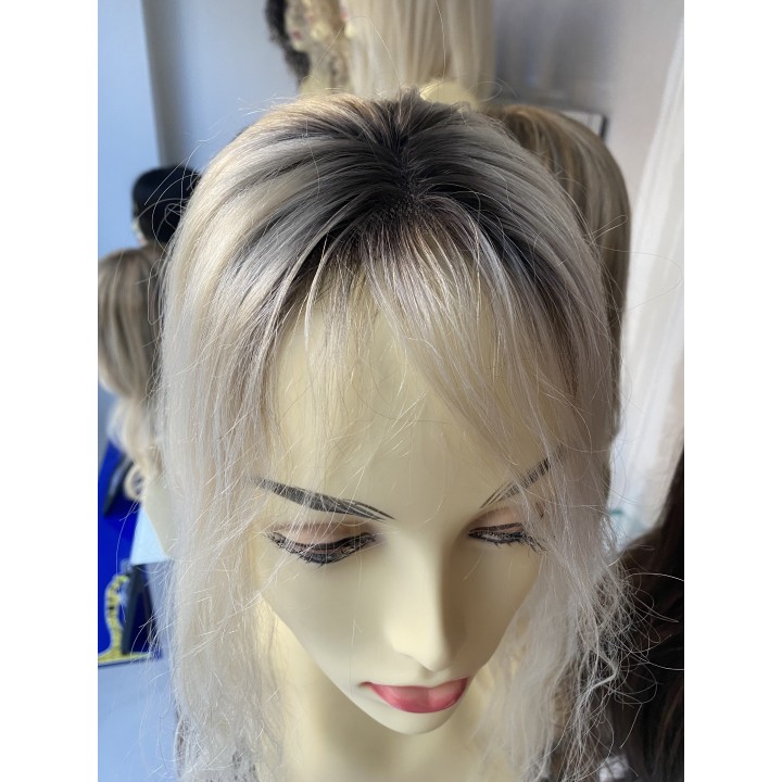 Toupet, Chiusura frangetta Capelli veri remy Top closure Colore biondo