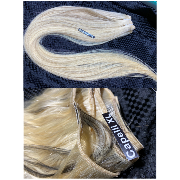 Capelli veri Remy Europei biondo platino tessitura per extension