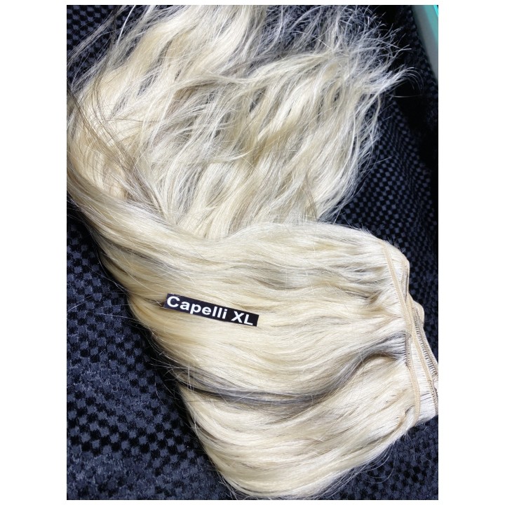 Capelli veri Remy Europei biondo platino tessitura per extension