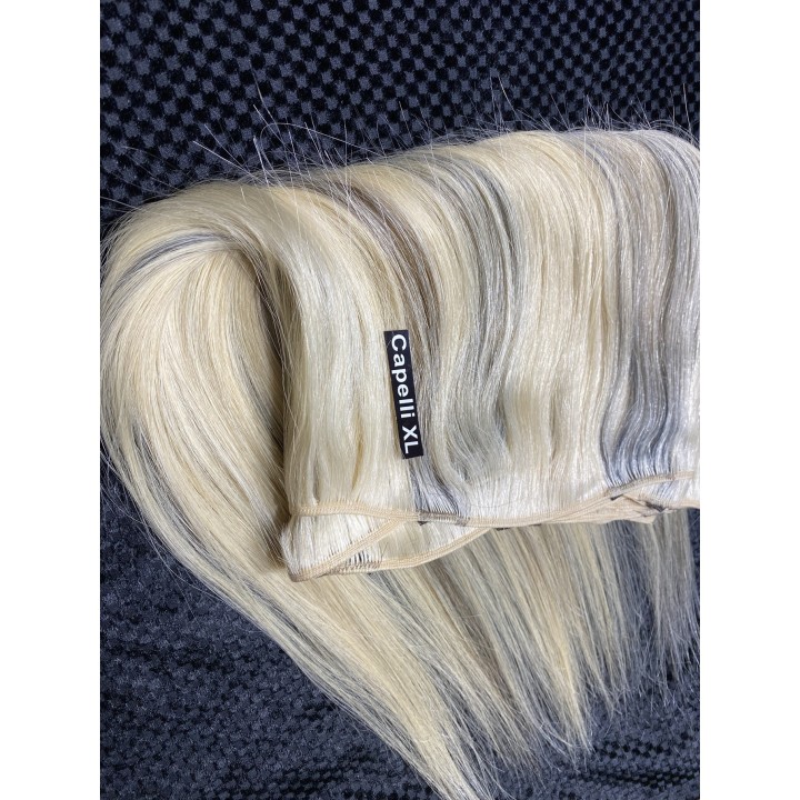 Capelli veri Remy Europei biondo platino tessitura per extension