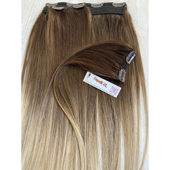 Extension con clip, Capelli veri Remy Europei Colore Balayage