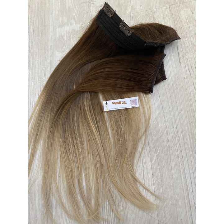 Extension con clip, Capelli veri Remy Europei Colore Balayage