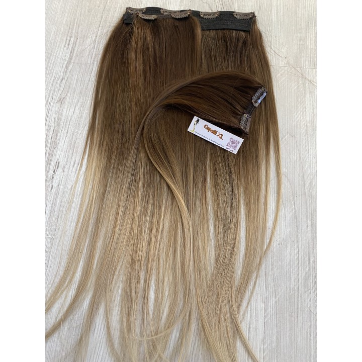 Extension con clip, Capelli veri Remy Europei Colore Balayage