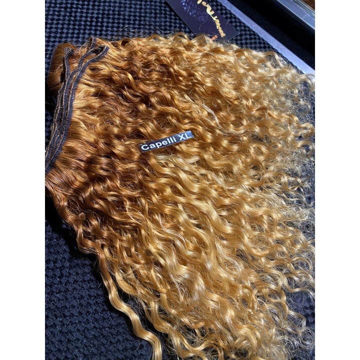 Capelli veri remy cuciti balayage sfumati capelli ricci Brasiliani