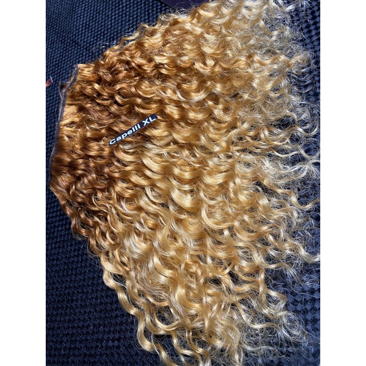 Capelli veri remy cuciti balayage sfumati capelli ricci Brasiliani