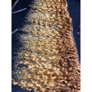 Capelli ricci Brasiliani Colore biondo ramato shatush