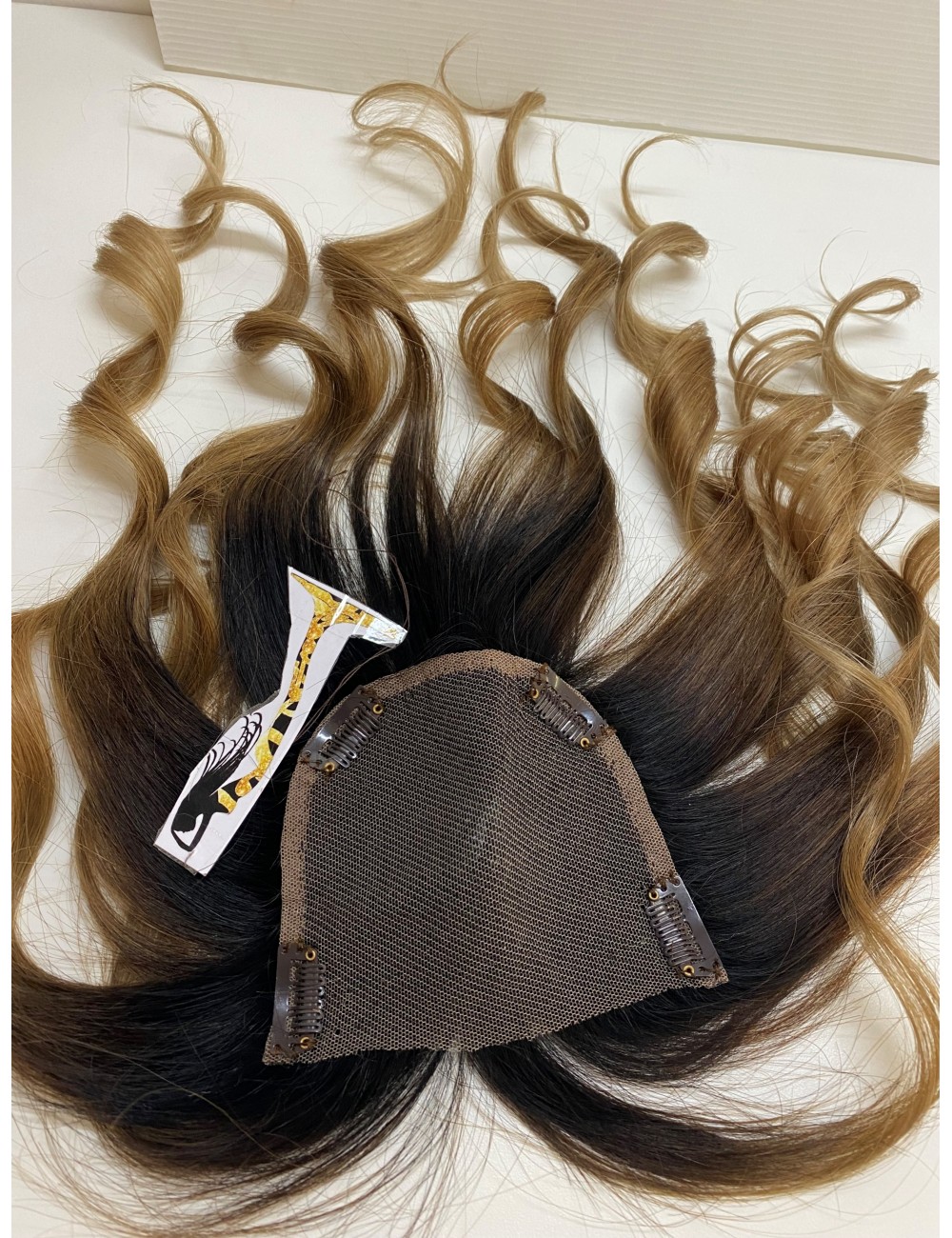 Toupet, Chiusura con clip Capelli veri remy Top closure Colore sfumato