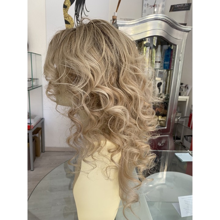 Parrucca capelli veri Remy Ricci Brasiliani Colore biondo freddo
