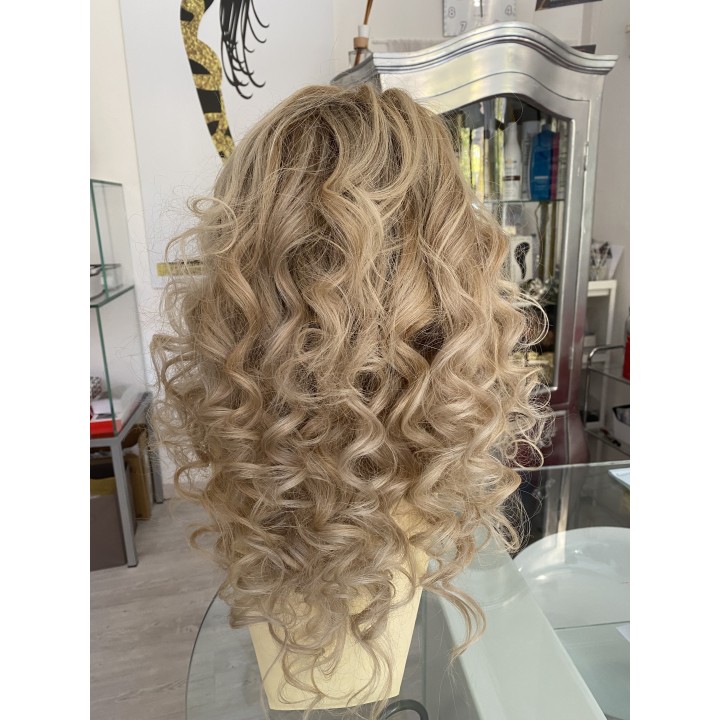 Parrucca capelli veri Remy Ricci Brasiliani Colore biondo freddo
