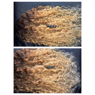 Capelli veri ricci sfumati