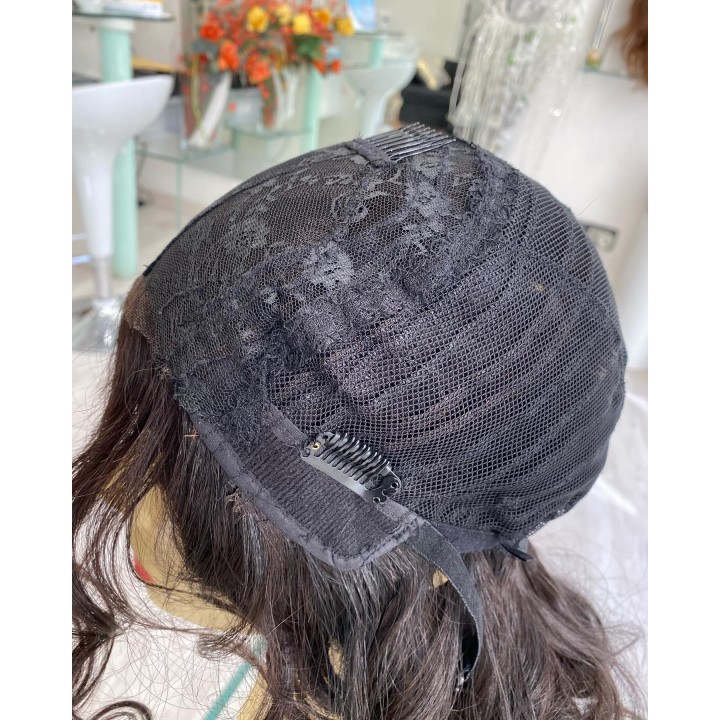 Parrucca di capelli veri Remy Mossi 0 Ricci capelli brasiliani